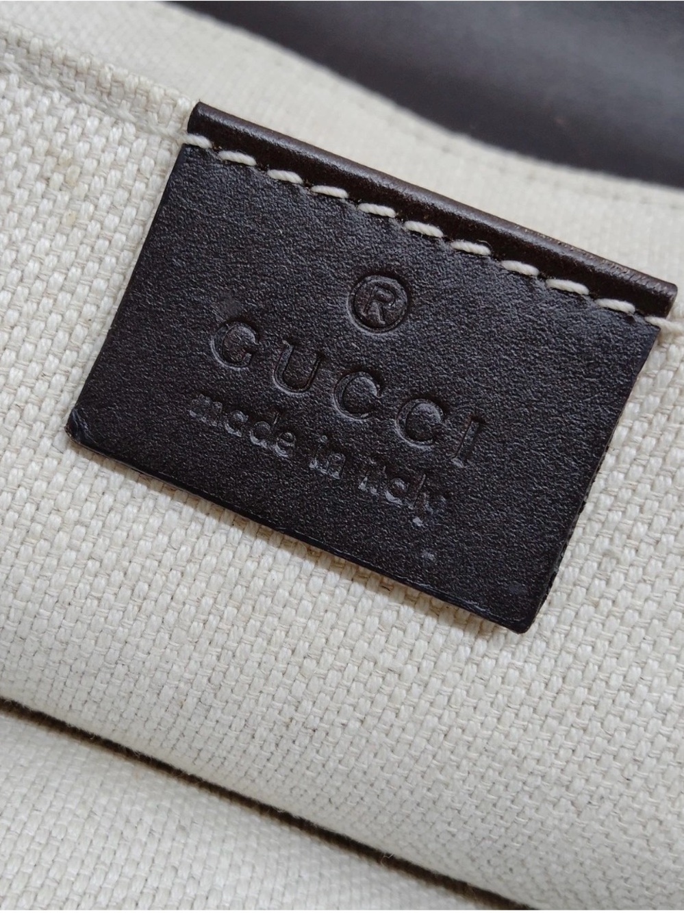 Gucci Brown Leather & GG PVC waist Bag - Picture 7 of 12